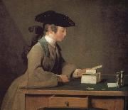 Jean Baptiste Simeon Chardin Stack of cards folded juvenile USA oil painting artist